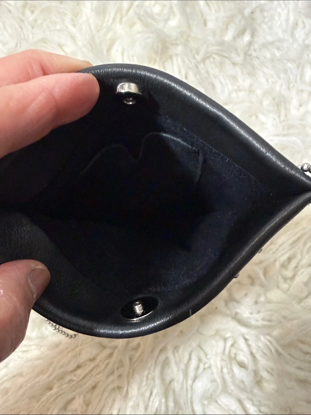 Leatherock Alana Cell Pouch Black Stud-Trim Leather Crossbody Bag
